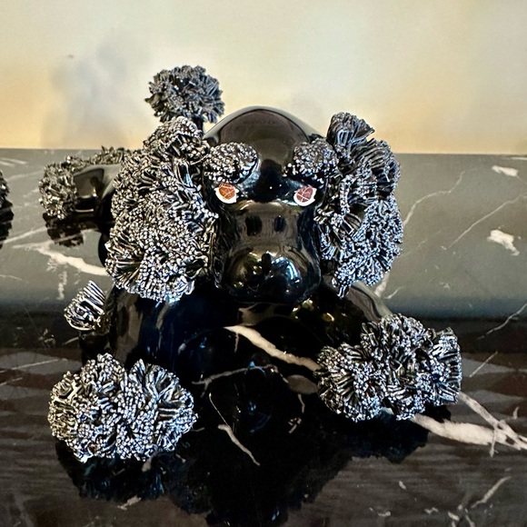 Pair of Arnart Black Spaghetti Poodles Vintage Collectible Handmade in Japan - Picture 3 of 15